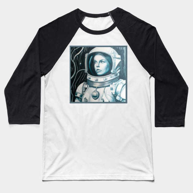 Astronaut on a Spooky Planet Baseball T-Shirt by Starbase79